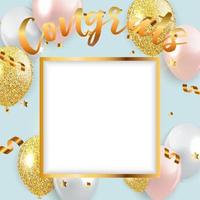 Congratulations design template background. vector