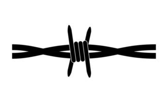 Barbed wire brush vector