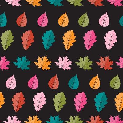 Abstract Seamless Pattern Background with Falling Autumn Leaves.