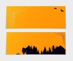 Halloween Background Template with Empty Place for Text. vector