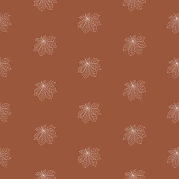 Abstract Seamless Pattern Background with Falling Autumn Leaves vector