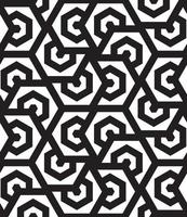 Black and White. Seamless Pattern. Abstract Psychedelic vector