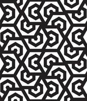 Black and White. Seamless Pattern. Abstract Psychedelic vector