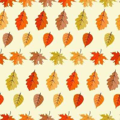 Abstract Seamless Pattern Background with Falling Autumn Leaves