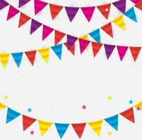 Party Background with Flags Vector Illustration