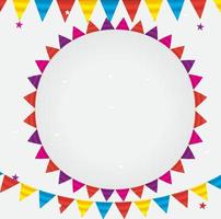 Party Background with Flags Vector Illustration