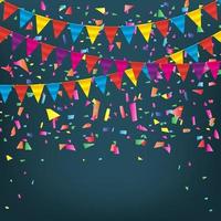 Party Background with Flags Vector Illustration