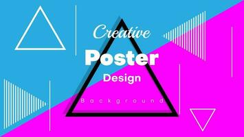 simple business poster design template  with geometric shape vector