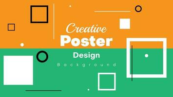 simple business poster design template  with geometric shape vector