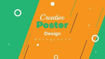 simple business poster design template  with geometric shape vector