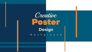 simple business poster design template  with geometric shape vector