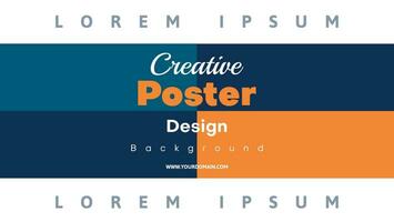 simple business poster design template  with geometric shape vector