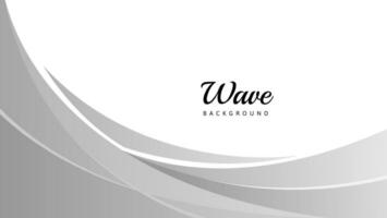 abstract white and gray wave background vector