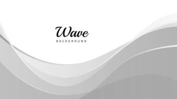 abstract white and gray wave background vector