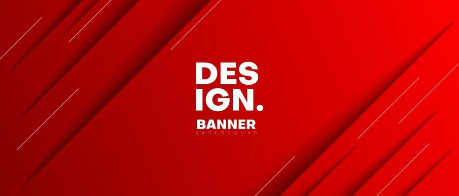 Free red banner - Vector Art