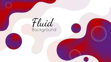 gradient fluid background with red and purple color vector