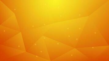 Fondo poligonal abstracto con color naranja y luz. vector