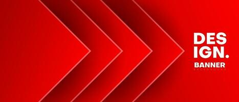 abstract red arrow banner background design vector