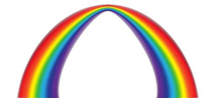 Colorful realistic multicolored rainbow. vector