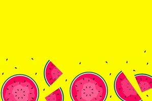 Abstract Summer Background with Watermelon. Vector Illustration