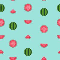Seamless Pattern Background with Watermelon. Vector Illustration