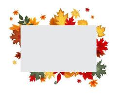 Abstract Autumn Background with Falling Autumn Leaves vector