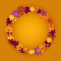 Abstract Autumn Background with Falling Autumn Leaves vector