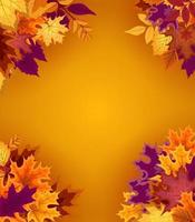 Abstract Autumn Background with Falling Autumn Leaves vector