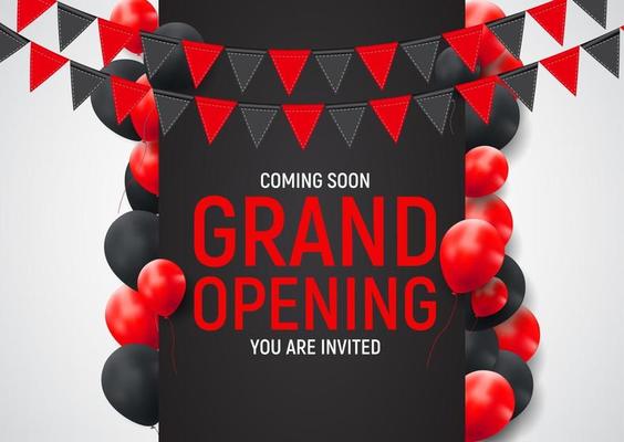 Grand opening soon announcement new shop Vector Image