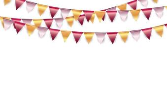 Party Background with Flags Vector Illustration