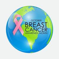 October Breast Cancer Awareness Month Concept Background. vector