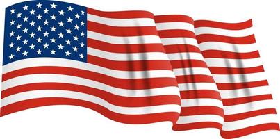 National flag of America. USA banner waving.