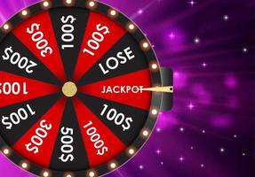 Wheel of Fortune, Lucky Icon with Place for Text. Vector Illustration
