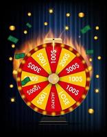 Wheel of Fortune, Lucky Icon with Place for Text. Vector Illustration