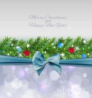 Merry Christmas and New Year Background. Vector Illustration