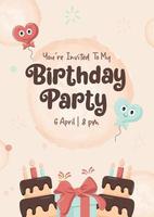 Birthday Greeting Card vector