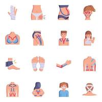 Trendy Icons   of Kinesiology vector