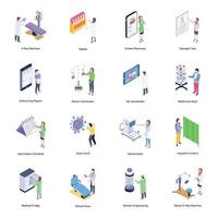 Pack of Health Services vector