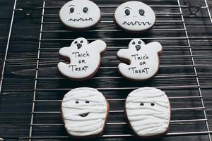 Homemade halloween cookies. photo