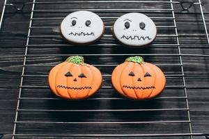 Homemade halloween cookies. photo