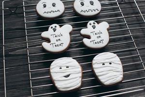 Homemade halloween cookies. photo