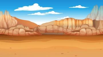 Desert forest landscape at daytime scene vector