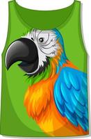 Tank top with parrot bird pattern vector