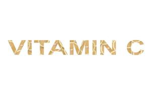 vitamina c escrita a partir de cítricos