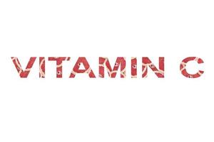 vitamina c escrita a partir de cítricos