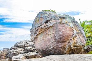 Rocks boulders Praia Lopes Mendes beach Ilha Grande island Brazil. photo