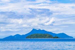 Mangrove and Pouso beach on tropical island Ilha Grande Brazil. photo