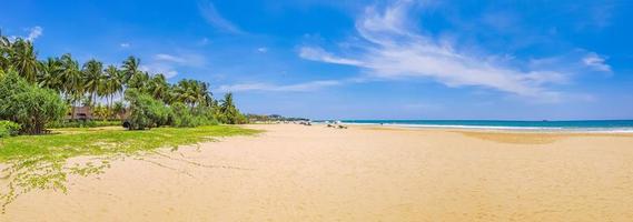 Beautiful sunny landscape panorama from Bentota Beach on Sri Lanka. photo