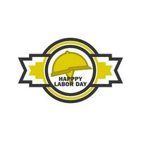 Simple badge labor day vector