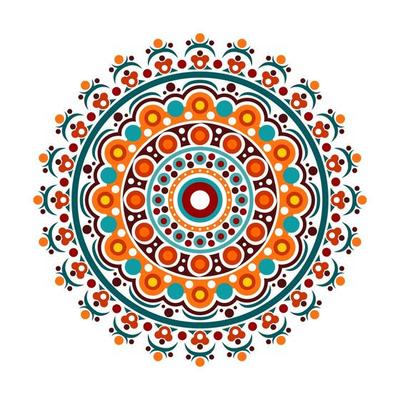 Modern mandala art vector design with a beautiful mix of colors